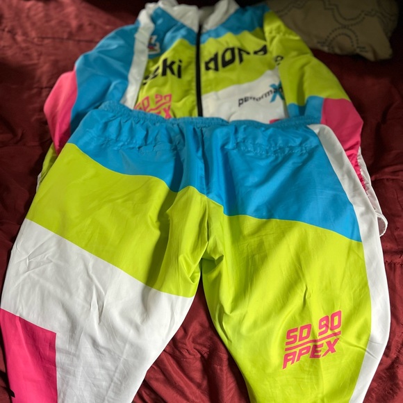 Mens lined 2piece lined wind breaker suit by Dope Sports; sz 2X - Picture 4 of 12